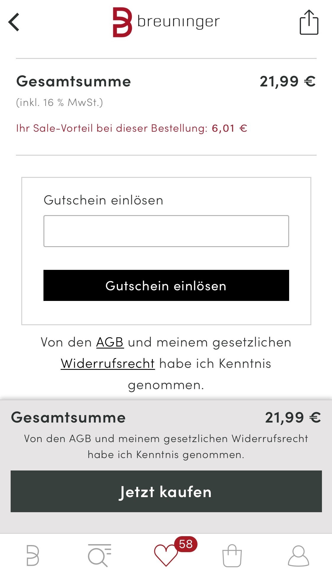 Einlösen